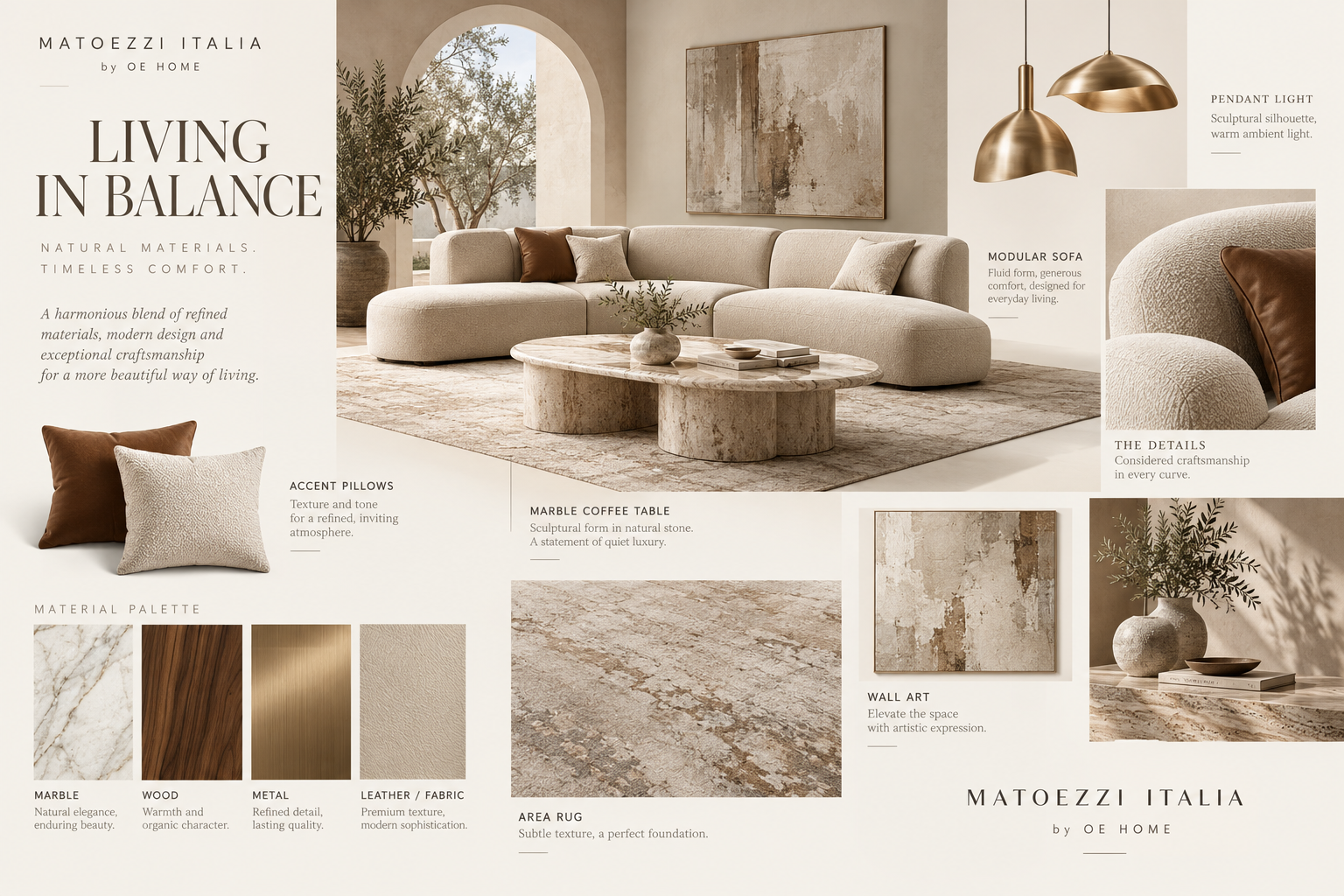 Living in balance with modular sofa