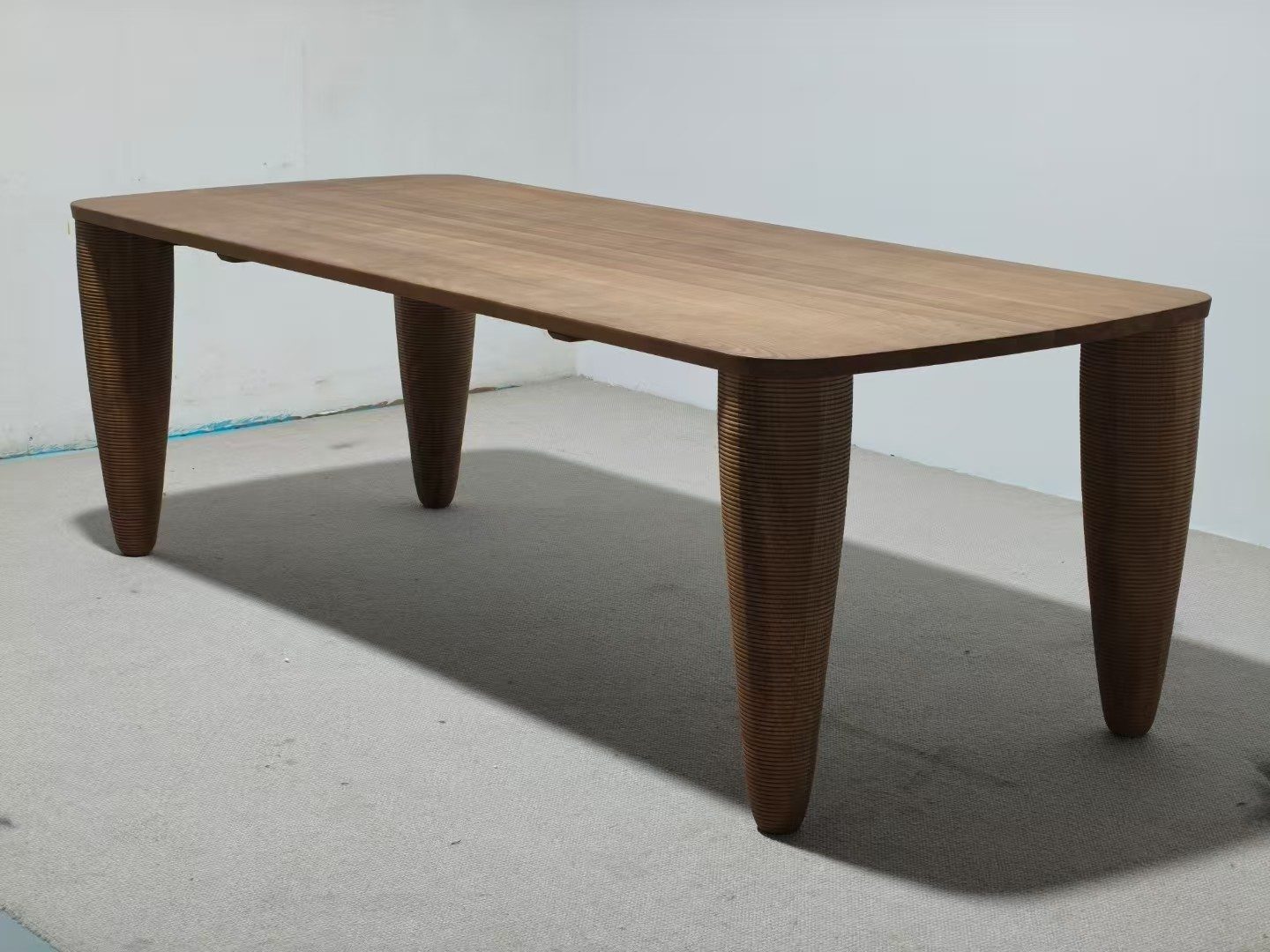 Dining table with mixed materials