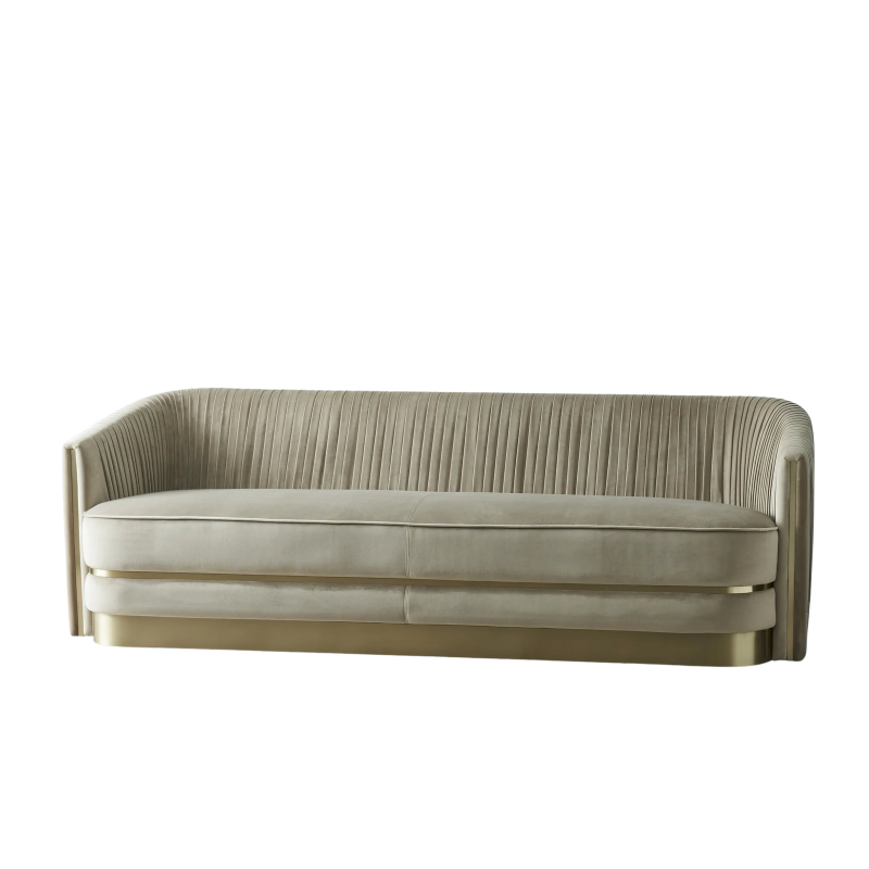 Crown Velvet 3-Seater Sofa
