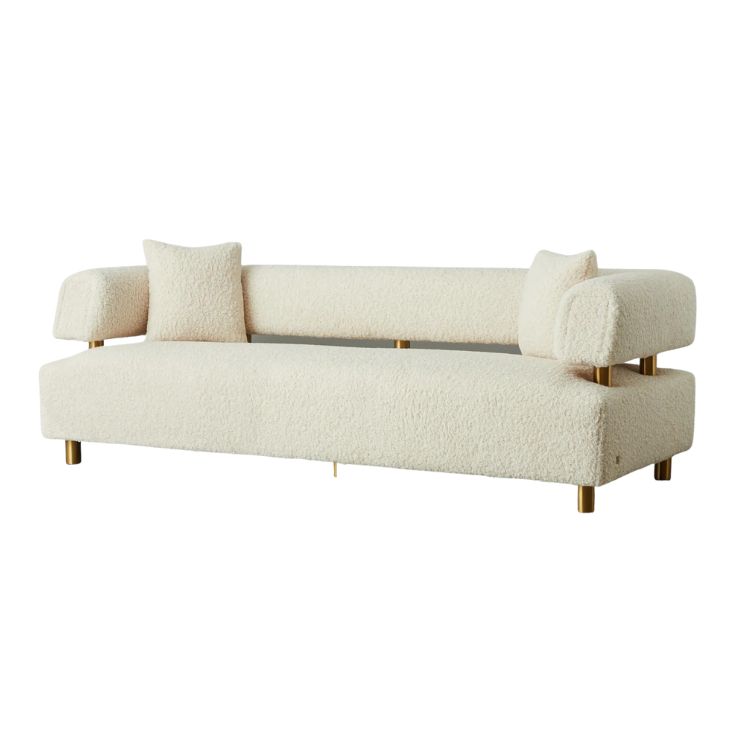 Malta Cream Boucle 3-Seater Sofa