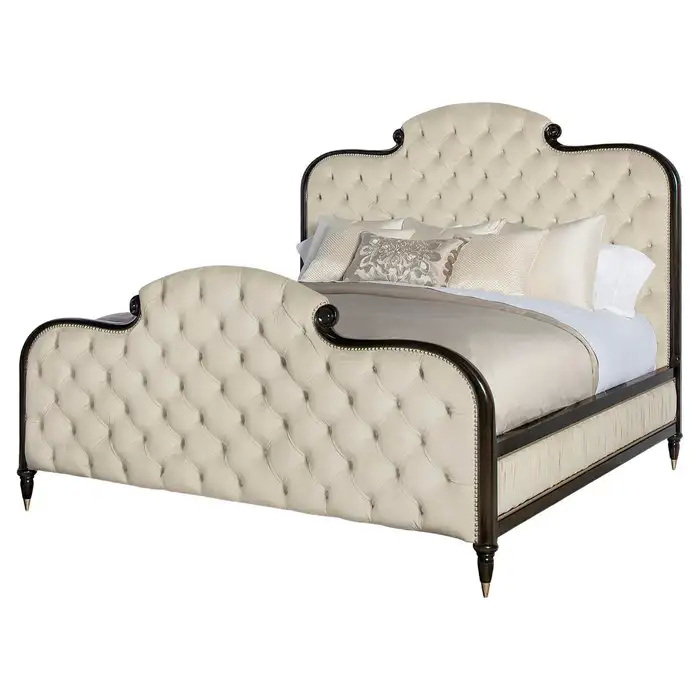 English Regency Tufted King Size Bed