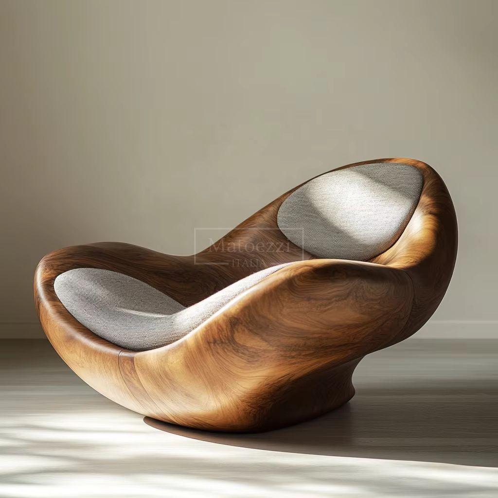 Solid Wood Frame Linen Fabric Lounge Chair